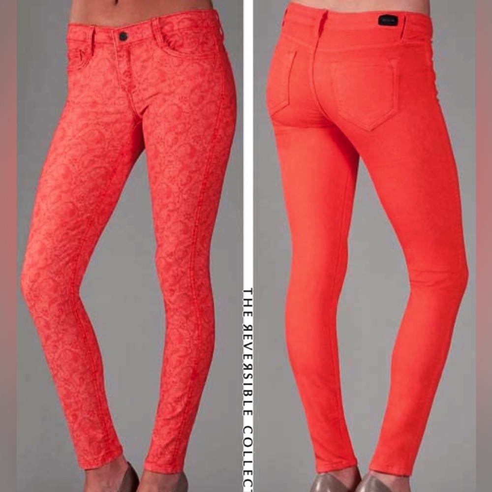 Bleulab | Women's Reversible 8-Pocket Skinny Jeans in Tutti Frutti | Size 4/27